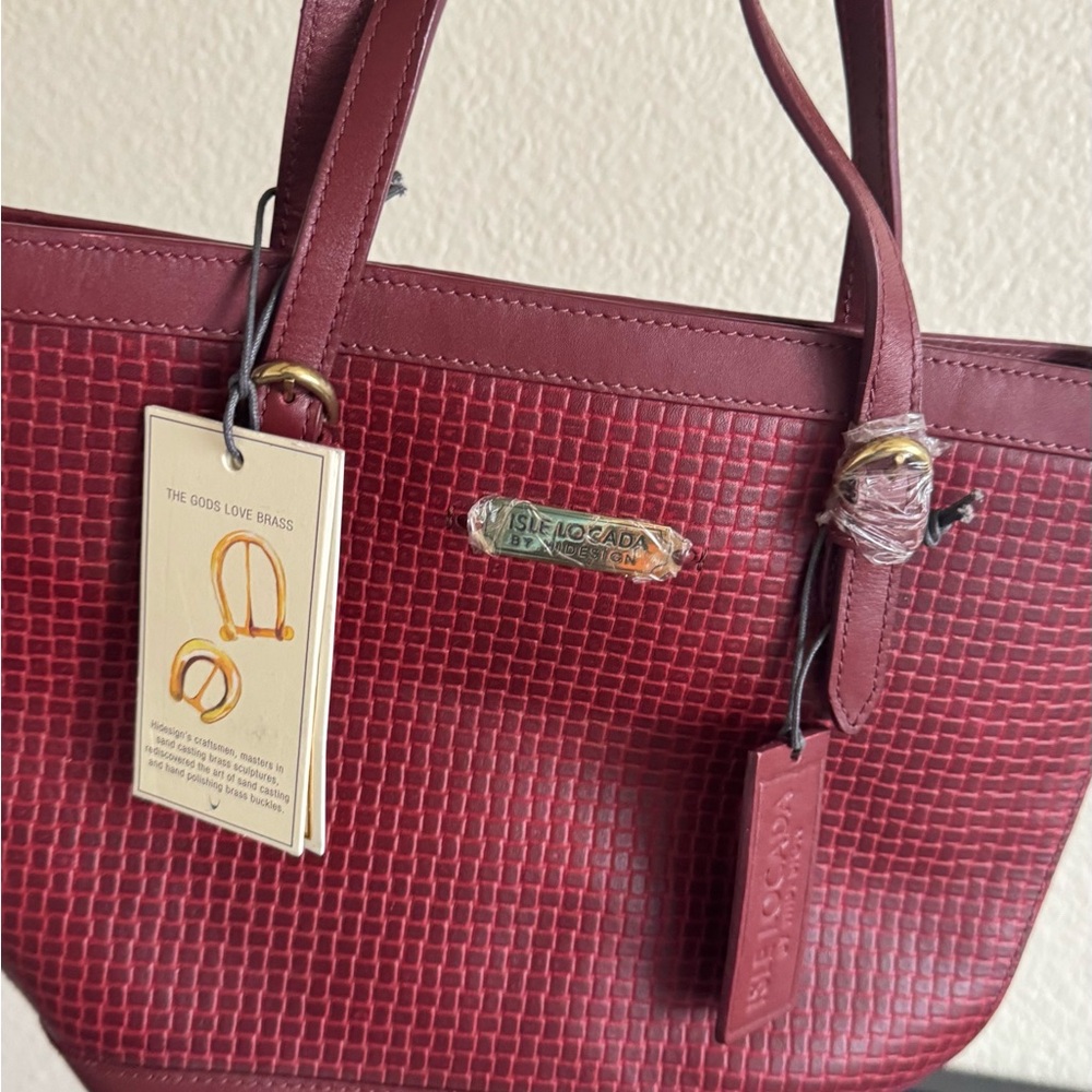 Women's maroon leather Handbag